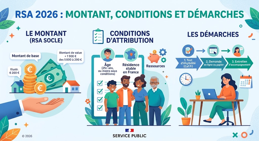 RSA 2026 Montant, conditions et démarches